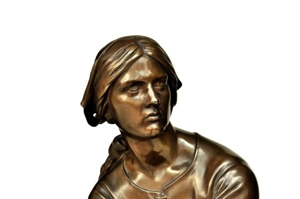 Henri Michel Antoine Chapu (1833-1891) - Fransız Heykeltıraş - Bronz Heykel - "Joan of Arc" - İmzalı 'h. Chapu' - F. Barbedienne - 57(Y) x 40(Ç) cm -4-