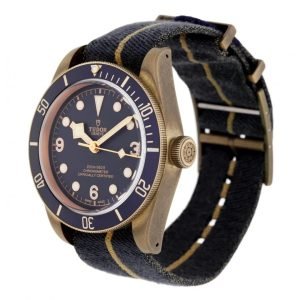 Tudor Black Bay Bronze Bucherer Blue Special Edition Bronze - Yuvarlak uçlu siyah nubuk deri, bronz toka - 200 metre - 70 saat güç rezervi - Arduvaz grisi, bombeli kadran - 43 mm -2-